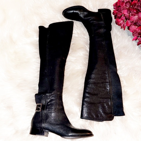 TORY BURCH Tall Black Leather Boot - Picture 4 of 15